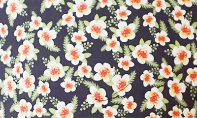 Popatu Floral Cotton Dress In Blue Multi