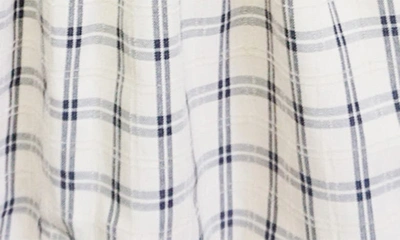 Popatu Cap Sleeve Check Dress In Blue Multi