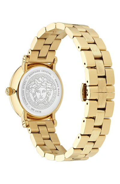 Shop Versace Greca Flourish Bracelet Watch, 35mm In Ip Yellow Gold