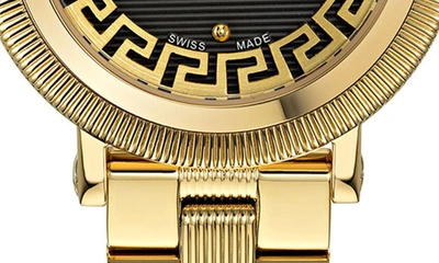 Shop Versace Greca Flourish Bracelet Watch, 35mm In Ip Yellow Gold