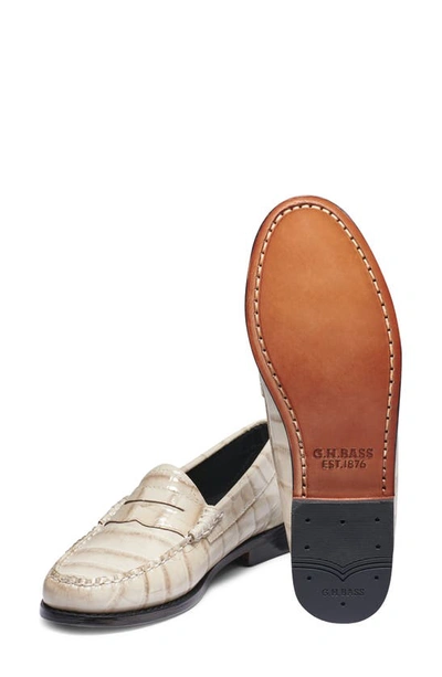 Shop Gh Bass G.h.bass Whitney Croc Embossed Penny Loafer In Grey