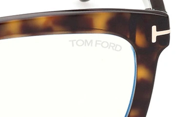 Shop Tom Ford 52mm Blue Light Optical Glasses In Dark Havanna