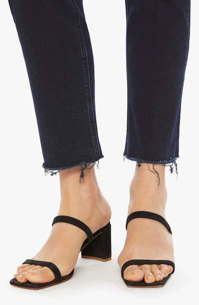 Shop Mother The Dazzler Mid Rise Ankle Fray Jeans In Holding Hands
