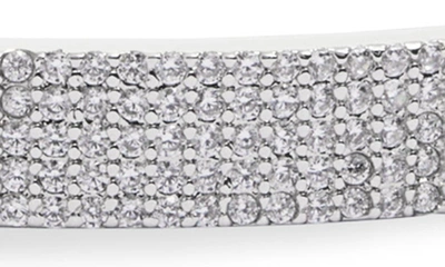 Shymi Studded Pavé Bangle In Silver