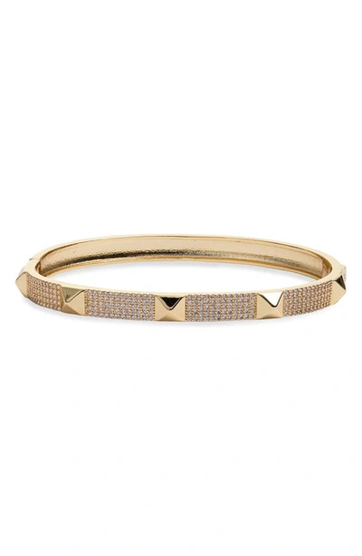 Shop Shymi Studded Pavé Bangle In Gold