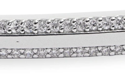 Shop Shymi Cubic Zirconia Pavé Bangle In Silver