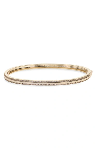 Shop Shymi Cubic Zirconia Pavé Bangle In Gold