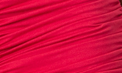 Edikted Lovely Ruched Off The Shoulder Minidress In Red