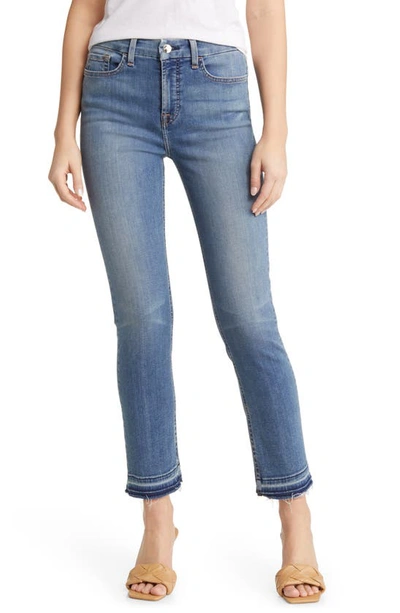Shop Jen7 By 7 For All Mankind Released Hem Ankle Straight Leg Jeans In Admiral Dusk