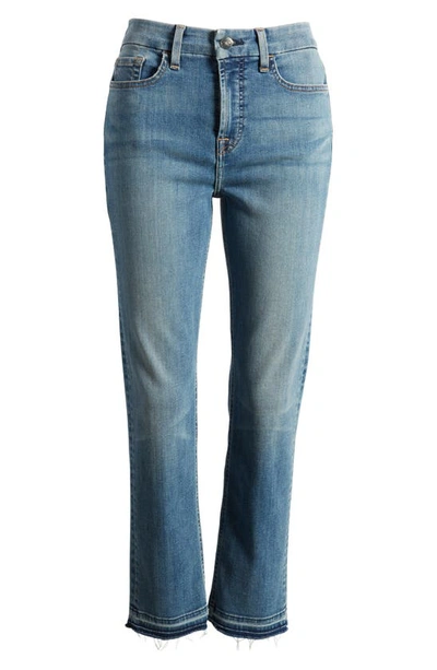 Shop Jen7 By 7 For All Mankind Released Hem Ankle Straight Leg Jeans In Admiral Dusk