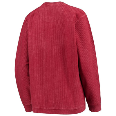 Shop Pressbox Cardinal Arkansas Razorbacks Comfy Cord Vintage Wash Basic Arch Pullover Sweatshirt