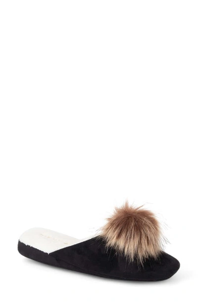 Shop Patricia Green Pretty Pouf Slipper In Black/ Tan