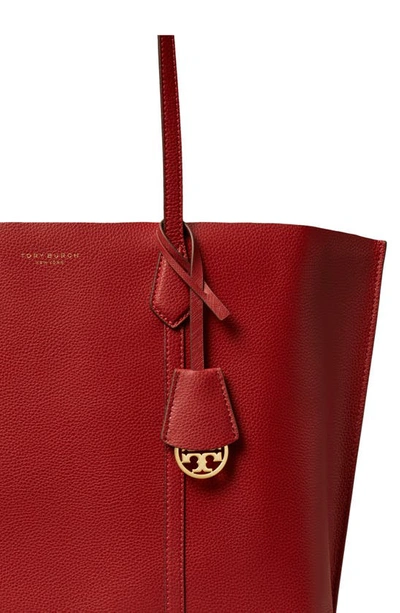 Shop Tory Burch Perry Triple Compartment Leather Tote In Brick Lane
