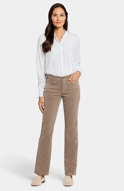 Shop Nydj Marilyn Corduroy Straight Leg Pants In Saddlewood