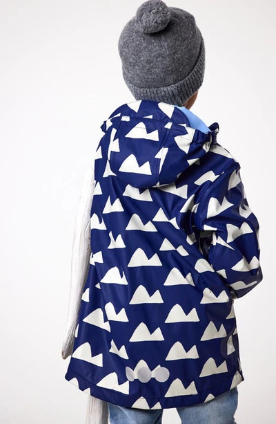 Snapper Rock Boys Toddler, Child Navy Peak To Peak Recycled Waterproof Raincoat In Navy