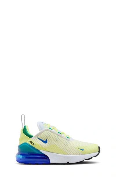 Shop Nike Kids' Air Max 270 Bp Sneaker In White/ Game Royal/ Lemon Twist