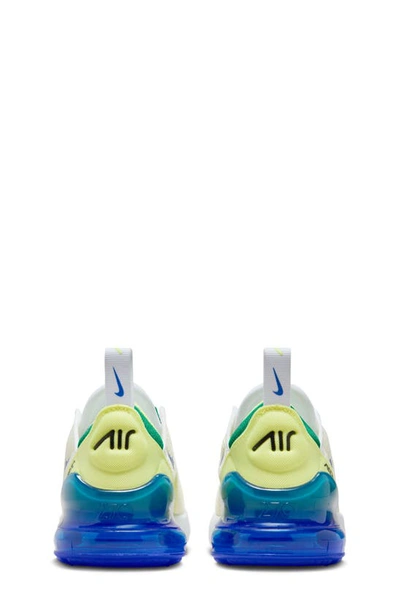 Shop Nike Kids' Air Max 270 Bp Sneaker In White/ Game Royal/ Lemon Twist