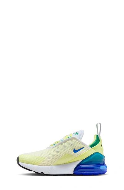 Nike Kids' Air Max 270 Bp Sneaker In White/royal/light Lemon | ModeSens