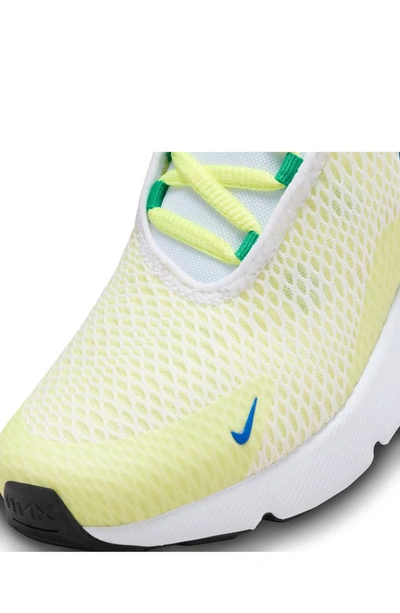 Shop Nike Kids' Air Max 270 Bp Sneaker In White/ Game Royal/ Lemon Twist