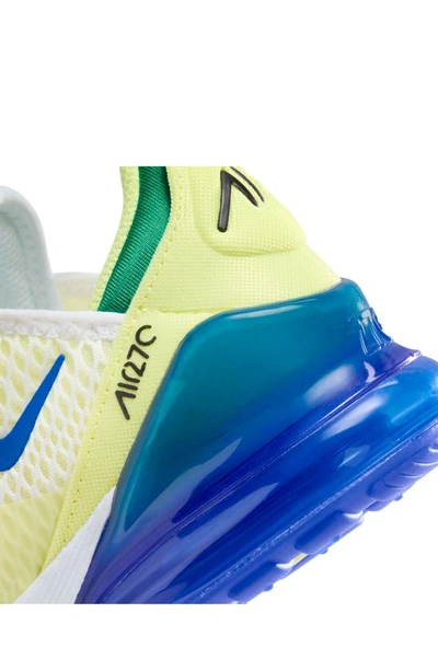 Shop Nike Kids' Air Max 270 Bp Sneaker In White/ Game Royal/ Lemon Twist