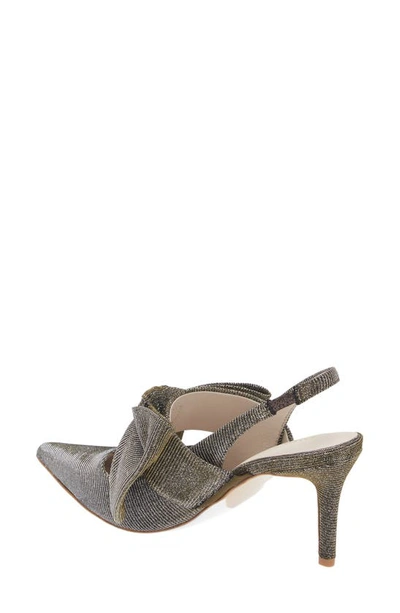 Koko + Palenki Francisme Pointed Toe Pump In Bronze Iridescent Leather