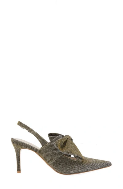 Koko + Palenki Francisme Pointed Toe Pump In Bronze Iridescent Leather