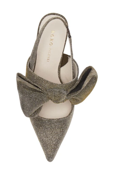 Koko + Palenki Francisme Pointed Toe Pump In Bronze Iridescent Leather