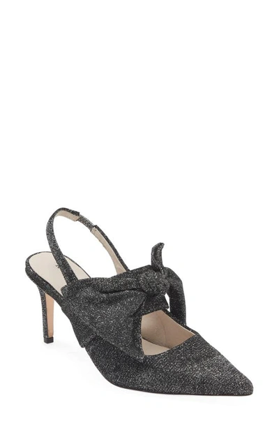 Shop Koko + Palenki Francisme Pointed Toe Pump In Black Iridescent Leather