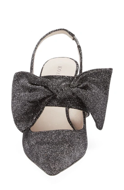 Koko + Palenki Francisme Pointed Toe Pump In Black Iridescent Leather