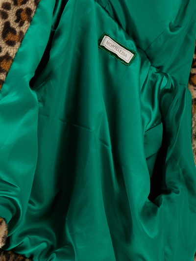 Monnalisa Dappled Plush Bomber Jacket In Animal Print