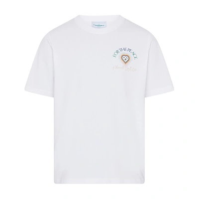 Shop Casablanca For The Peace Gradient Short Sleeve T-shirt In For_the_peace_gradient