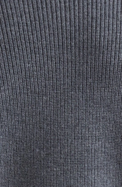 Shop Jw Anderson Padlock Puller Quarter Zip Wool Sweater In Charcoal Melange