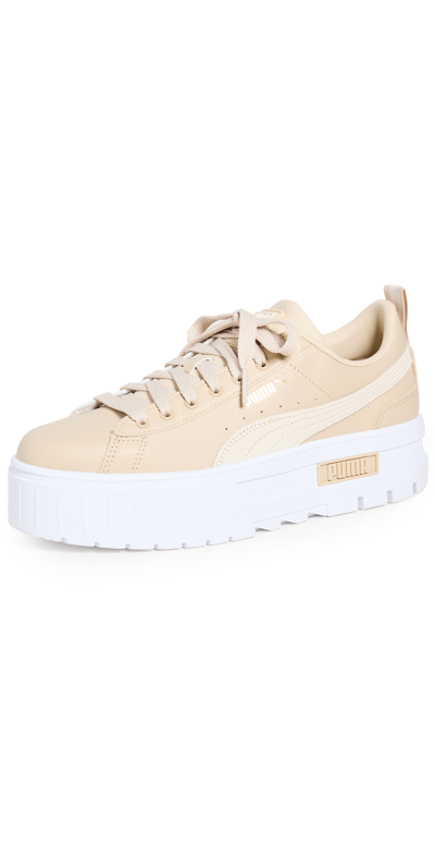 Shop Puma Mayze Leather Sneakers Granola