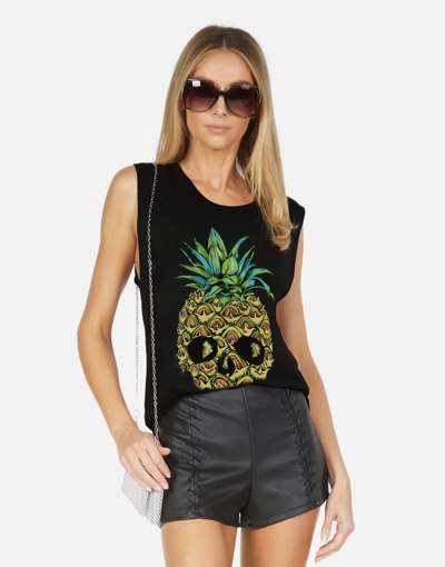 Lauren Moshi X Kel X Pineapple Skull In Black