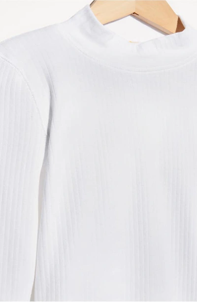 Shop Free People The Rickie Mock Neck T-shirt In White