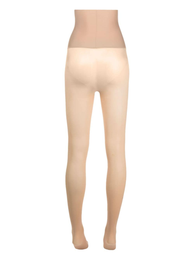 Shop Wolford Fatal High-waisted Tights In Neutrals