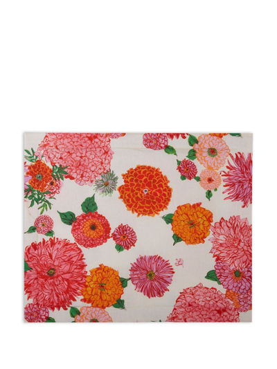 Shop La Doublej X Passalacqua Bright Blooms Tablemat (set Of Two) In White