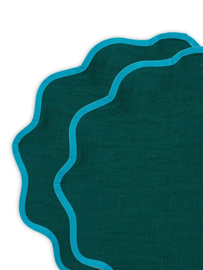 La Doublej Cloud Placemat Set Of 2 In Green