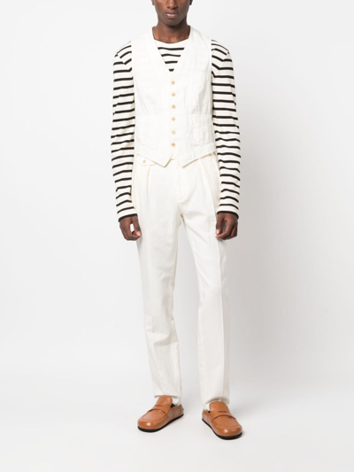Shop Polo Ralph Lauren Cotton Twill Vest In White