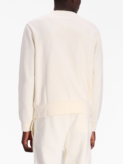 Shop Polo Ralph Lauren Logo-embroidered Cotton Sweatshirt In White