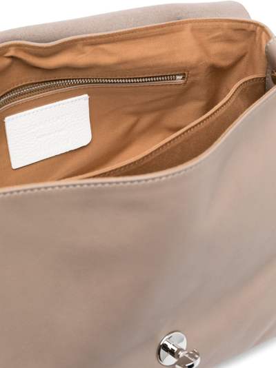 Shop Zanellato Postina Leather Tote Bag In Neutrals