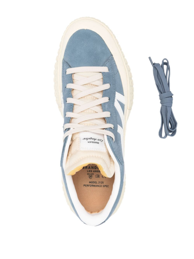 Shop Brand Black Downtown Evo Suede Sneakers In Blue