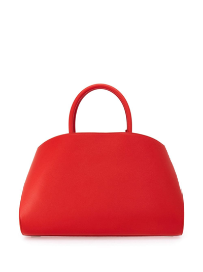 Ferragamo Hug Small Leather Top Handle Bag In Red