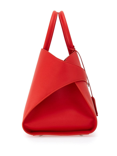 Ferragamo Hug Small Leather Top Handle Bag In Red