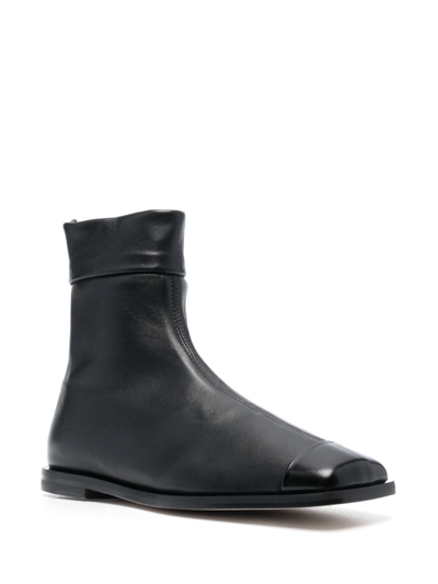 Shop Dear Frances Edna Leather Ankle Boots In Black