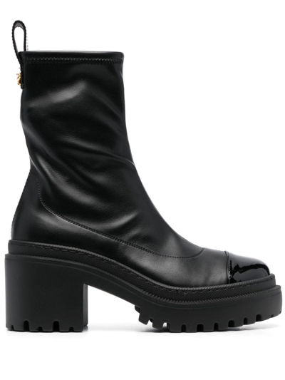 Shop Giuseppe Zanotti Vicentha 75mm Round-toe Boots In Black