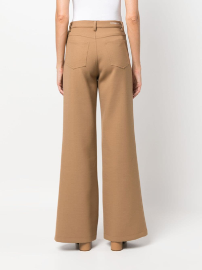 Shop Société Anonyme Pausa Flared Trousers In Brown