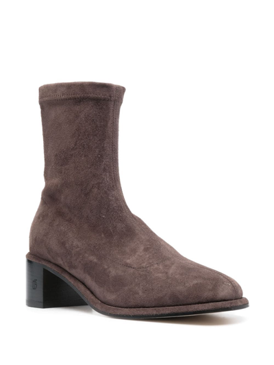 Shop Dear Frances Iris 55mm Suede Ankle Boots In Brown
