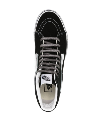 Shop Vans Sk8-hi Stressed Sneakers In Black