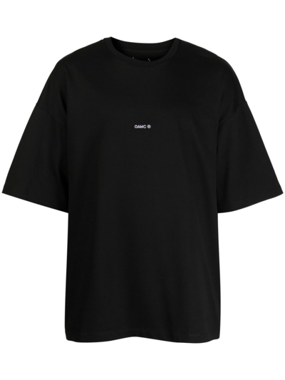 Shop Oamc Anthem Graphic-print T-shirt In Black
